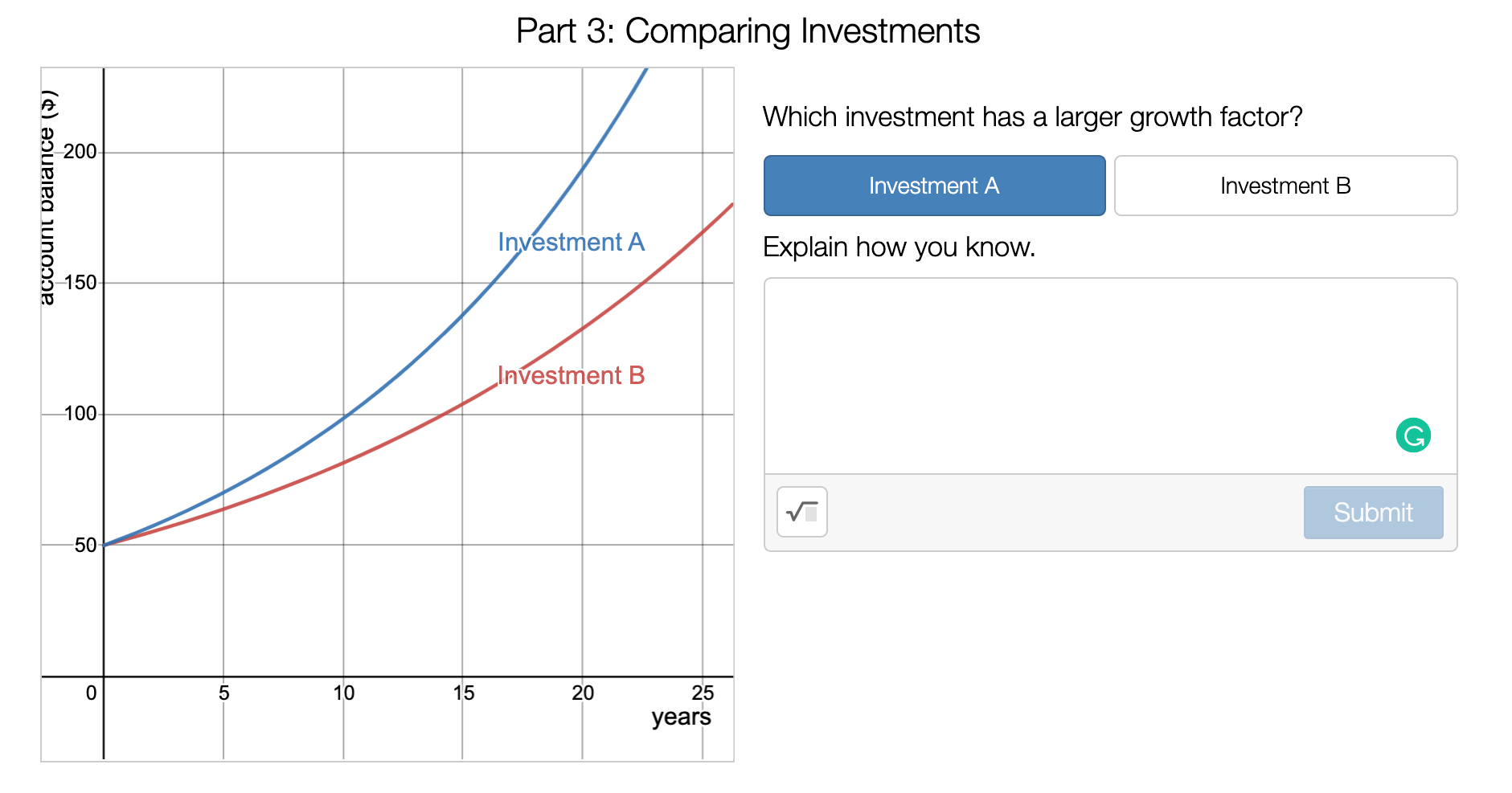 Math monday linear vs exponential growth in investments blog